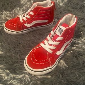 Red Toddler Vans Gender Neutral Size 8c
